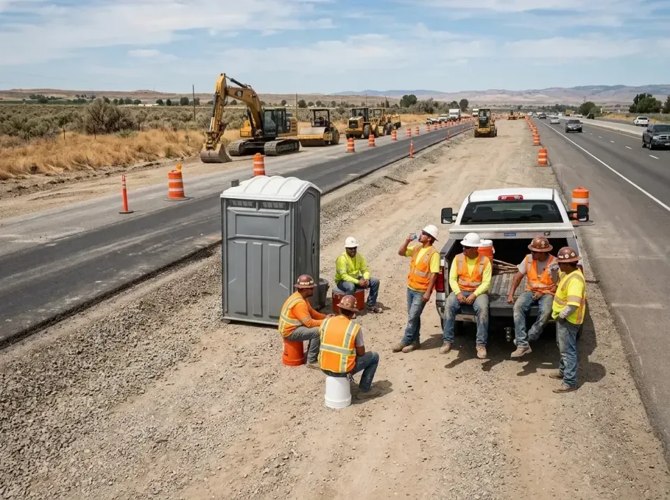 highway-road-construction-crew-007 — frequently asked questions, Porta Potty and Restroom Rentals in Eagle, ID